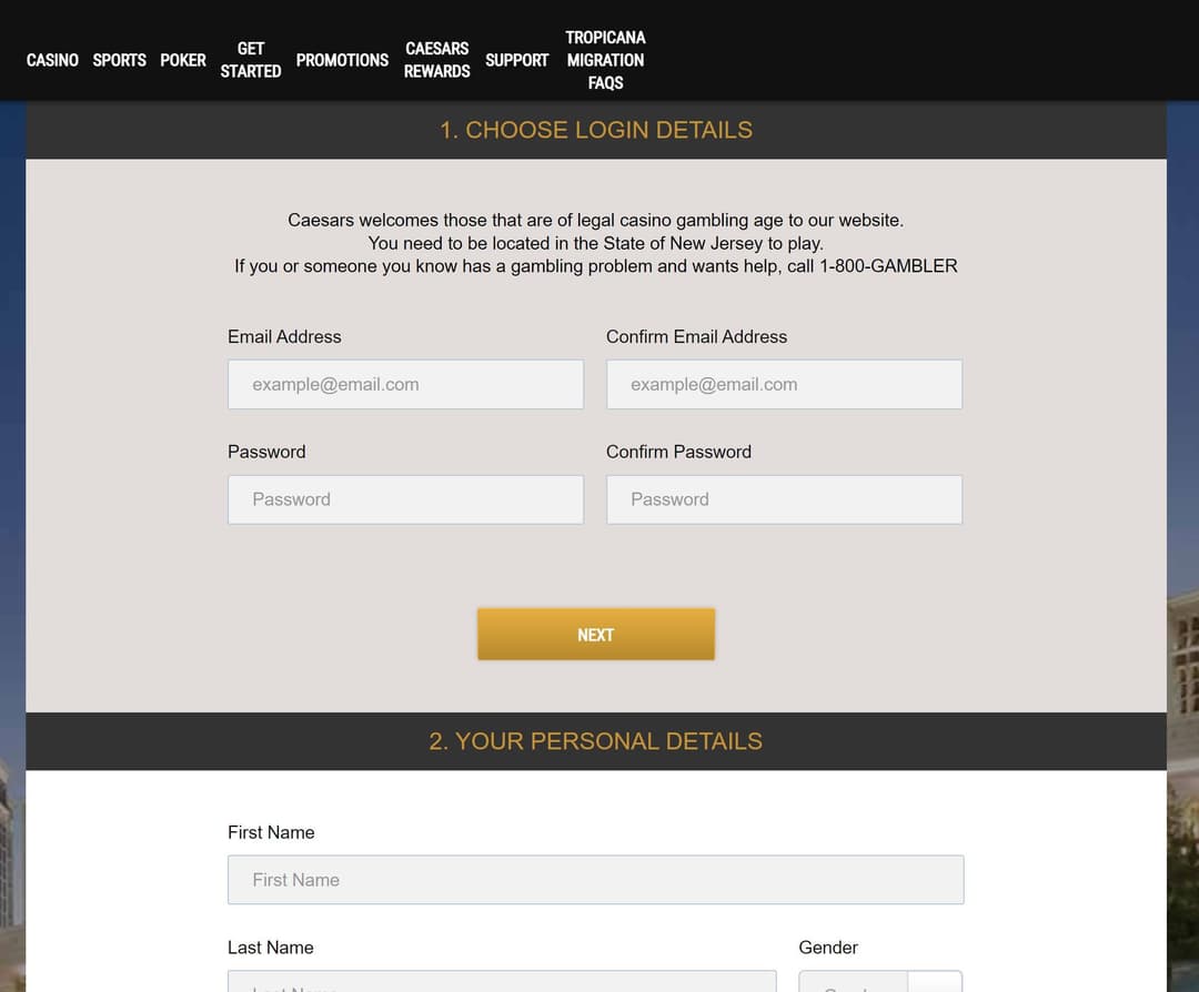 Caesars online casino register.JPG